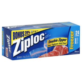 Ziploc Quart Freezer Bags   1 Box (24 bags)  Meijer