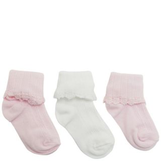 Girls   Minicci Girl   Girls (3 pk) Shiny Lace Bobby Socks   Payless 