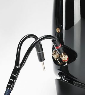 Banana plugs make a quick, easy connection to your speakers, receiver 