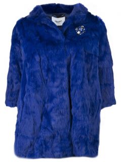 Blugirl Blue Fur Coat   Knit Wit   farfetch 