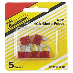 Fuse Pack   10 Amps (5 Pack) by Bussmann   BP/ATM 1   part# BP/ATM 10 