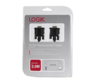 Buy LOGIK LSVGA310 SVGA Monitor Cable   3m  Free Delivery  Currys