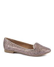 null (Multi Col) Silver Multicoloured Glitter Slipper Shoes 