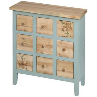 floral curio cabinet by through the cottage door   