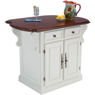Home Styles Traditions Kitchen Island   White and Cherry Finish 
