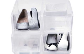 Plastic Stackable Shoe Storage Boxes. from Homebase.co.uk 