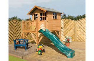 Poppy Playhouse with Slide from Homebase.co.uk 