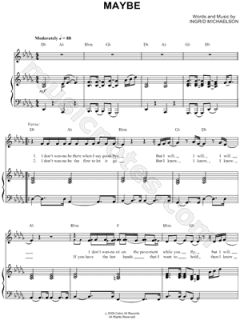 Image of Ingrid Michaelson   Maybe Sheet Music    & Print