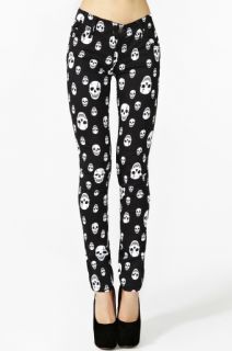 Skull Skinny Jeans in Clothes Sale at Nasty Gal 
