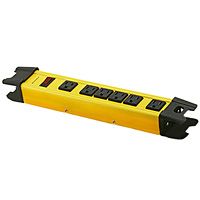 Product Image for 6 Outlet Power Strip   200 Joules   Metal w/ 5ft 