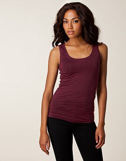 Officiel Tank Top New   Vila Basic   Burgundy   Tops   Clothing 