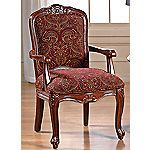 Burgundy Carved Chair w/ Free Hexagon Table