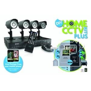 1TB 8CH H.264 Network DVR with 4 x CCD Cameras + Mobile Access  CCTV 