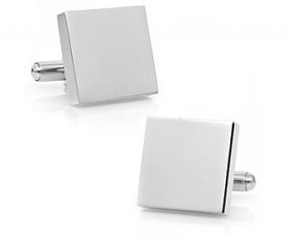 Square Infinity Cuff Links in Stainless Steel  Blue Nile