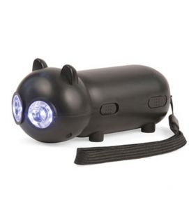 BLACK CAT RECHARGEABLE FLASHLIGHT  Dynamo Cat Flashlight, Black Cat 