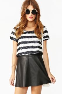 Sequin Stripe Crop Top in Clothes at Nasty Gal 