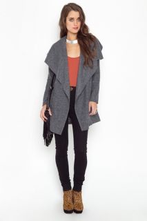Soho Draped Wool Jacket   Charcoal in Clothes Outerwear Jackets at 