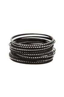 Black Silver Bangle Bracelet 18 Pack   166933