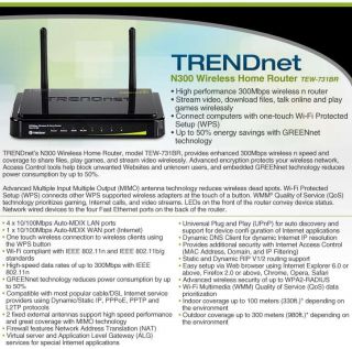Buy the Trendnet 300 Mbps Wireless N Home Router .ca