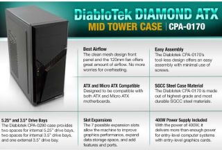 Buy the Diablotek CPA 0170 Diamond ATX Mid Tower Case  