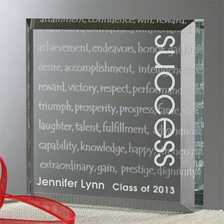 6957   Meaning of Success Personalized Crystal Keepsake 