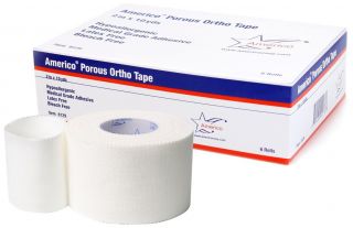 Americo Porous Ortho Tape, White, 2 In x 10 Yd, 6 ct, 2 pk