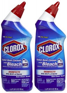 Clorox Toilet Bowl Cleaner Value Pack Rain Clean 24oz, 2pk
