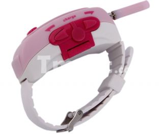 Multi channels Wrist Watch Style Two way Radio Walkie Talkie Pink 