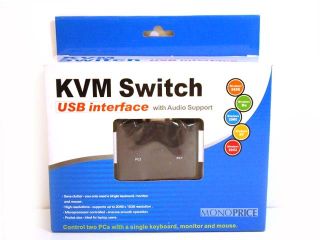 Large Product Image for 2 Port Linxcel USB KVM Switch w/ Audio Support 