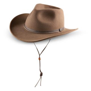 Henschel Wool Felt Hat, Brown   919119, Hats & Headwear at Sportsmans 