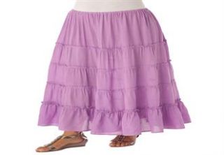 Plus Size Skirt in fashionable maxi length, solid colors  Plus Size 