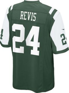 Darrelle Revis Jersey Home Green Game Replica #24 Nike New York Jets 