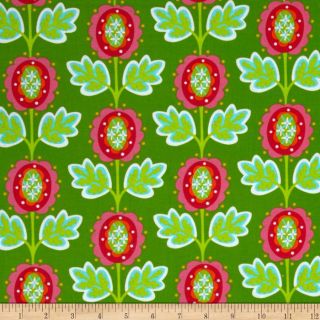 Garden Party Peony Green   Discount Designer Fabric   Fabric