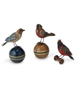 BIRD SCULPTURES  Jim Mullan Birds Sculpture, Croquet Balls, Wheels 