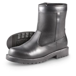 Mens Totes(R) Side zip Stadium Boots, Black • Smooth looks for snow 