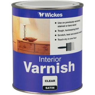 Interior Varnish Clear Satin 750ml   Water Based Varnish   Decorating 