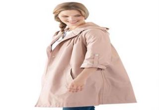 Plus Size Jacket in weather resistant nylon with full lining  Plus 