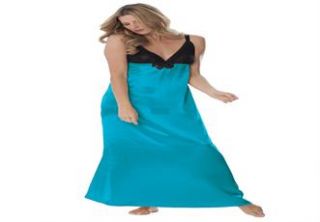 Plus Size Gown for sleeping in satin by Amoureuse®  Plus Size 