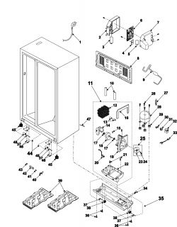Samsung Samsung refrigeration Machine compartment & cabinet back Parts