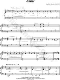 Image of Nicholas Hooper   Ginny Sheet Music (Piano Solo)    