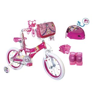 Barbie 16 Bling It Girls Bike, Helmet & Protective Gear Bundle 