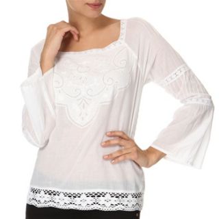 Nougat London White Embroidered Cotton Top