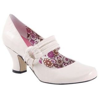 Hush Puppies Off White Entice Mary Jane Shoes 6.5cm Heel