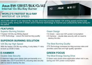 Buy the Asus Internal SATA 12x Blu Ray Burner .ca