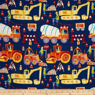 Play Date Construction Navy   Discount Designer Fabric   Fabric