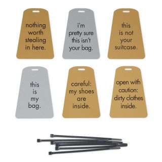 LUGGAGE TAGS   SET OF 6  Funny Luggage Tags, Colorful and Sassy Too 