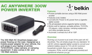 Buy the Belkin 300 Watt DC/AC Inverter 2 Outlet .ca