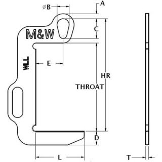 Hoists & Cranes  Lifting Attachments  M&W Coil Lifter   1000 Lb 