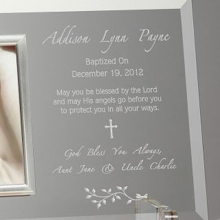 6105   Christening Day Personalized Frame   Script Font