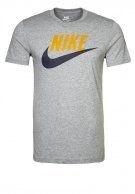 Neu Nike Sportswear ICON TEE   T Shirt print   grey heather/midas gold 